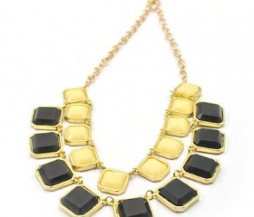 New arrival 2 row squre necklace,fashion necklace,bubble Bib Necklace