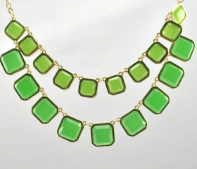 New arrival 2 row squre necklace,fashion necklace,bubble Bib Necklace