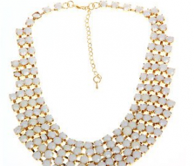 5 color choose Women Golden Chunky Bubble Resin Gem Multi Layer Choker Bib Necklace