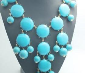 Bubble Necklace, Green Necklace, Statement Necklace
