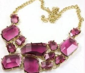 Freeform bubble Bib Necklace Statement Fashion Necklace
