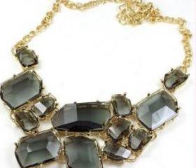 Freeform bubble Bib Necklace Statement Fashion Necklace